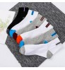 OEM Fashion White Black Cotton Quarter Sports Socks Jacquard Custom Logo Crew Sport Men Socks