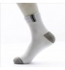 OEM Fashion White Black Cotton Quarter Sports Socks Jacquard Custom Logo Crew Sport Men Socks