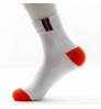 OEM Fashion White Black Cotton Quarter Sports Socks Jacquard Custom Logo Crew Sport Men Socks