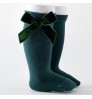 New Arrival Children Spanish Style Cotton Long Socks Girls Velvet Big Bow Princess Knee High Kids Socks