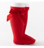 New Arrival Children Spanish Style Cotton Long Socks Girls Velvet Big Bow Princess Knee High Kids Socks
