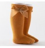 New Arrival Children Spanish Style Cotton Long Socks Girls Velvet Big Bow Princess Knee High Kids Socks