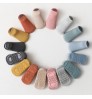 New summer double needle solid color baby non-slip socks children breathable floor socks