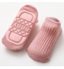 New summer double needle solid color baby non-slip socks children breathable floor socks
