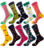 Unisex Novelty Quality Custom logo packaging Made Different Kinds Happy Socks Men Colorful Socks Happy Wholesale