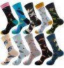 Unisex Novelty Quality Custom logo packaging Made Different Kinds Happy Socks Men Colorful Socks Happy Wholesale