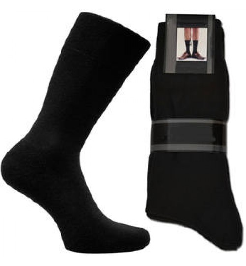 Solid Color Black Men's Office Socks