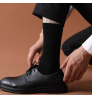 Solid Color Black Men's Office Socks