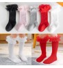 toddler High quality lovely cotton stocking knee high girl custom mesh children solid color baby socks