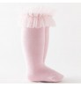 toddler High quality lovely cotton stocking knee high girl custom mesh children solid color baby socks