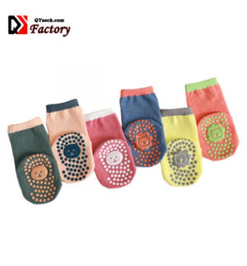 Wholesale Children's Socks Solid Cute Animal Spring Boy Girl Anti Slip Newborn Baby Floor Socks Cotton Infant Toddler Socks