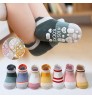 5 Pairs/lot Anti-slip Non Skid Ankle Baby Socks With Rubber Grips Cotton Children Low-Cut Sock For Boy Girl Toddler Floor Socks