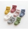 Cute solid color comfortable cotton toddler sock infant custom knitted baby socks
