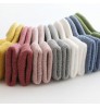 Cute solid color comfortable cotton toddler sock infant custom knitted baby socks