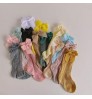 2022 Summer Toddler Children Girl Fishnet Socks with Bows Solid Girl Dress Socks 1-12 Years 5 pairs/pack