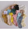 2022 Summer Toddler Children Girl Fishnet Socks with Bows Solid Girl Dress Socks 1-12 Years 5 pairs/pack