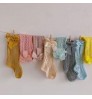 2022 Summer Toddler Children Girl Fishnet Socks with Bows Solid Girl Dress Socks 1-12 Years 5 pairs/pack