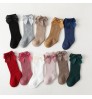 New Brand Baby Toddlers Socks Autumn Winter Children Girls Knee High Long Sock Cotton Big Bow Spanish Style Kids Floor Socks