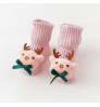 Fancy Non-Slip Toddler Knee High Combed Cotton Crochet Newborn Baby Booties Socks with 3D Cartoon Doll
