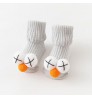 Fancy Non-Slip Toddler Knee High Combed Cotton Crochet Newborn Baby Booties Socks with 3D Cartoon Doll