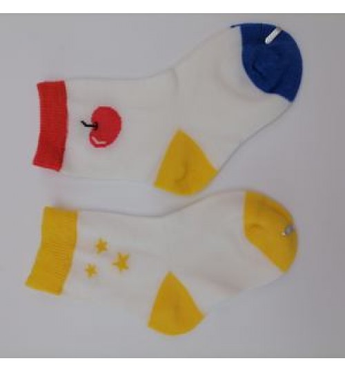 Children's knitted polyester cotton fruit pattern toddler socks