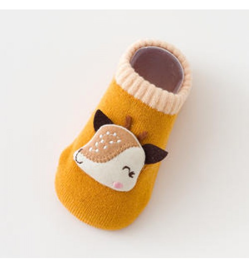 Baby socks autumn and winter pure cotton indoor thin cute cartoon antiskid toddler newborn baby floor socks