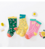 Fashion autumn children socks floral design baby toddler calf socks knee socks for girls