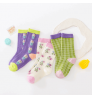 Fashion autumn children socks floral design baby toddler calf socks knee socks for girls