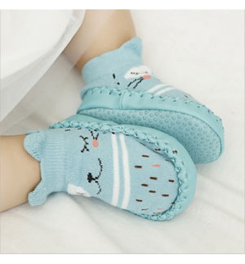 Newborn Anti Slip Infant And Toddler Socks Indoor Floor FOX Baby Antislip Ribbed Shoe Socks Design