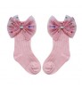 New Comfort Color Tube Socks Girls Baby Striped Dress Tube Socks Bow Stars Children Cotton Sweat Cute White Casual Socks
