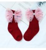 New Comfort Color Tube Socks Girls Baby Striped Dress Tube Socks Bow Stars Children Cotton Sweat Cute White Casual Socks
