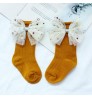 New Comfort Color Tube Socks Girls Baby Striped Dress Tube Socks Bow Stars Children Cotton Sweat Cute White Casual Socks