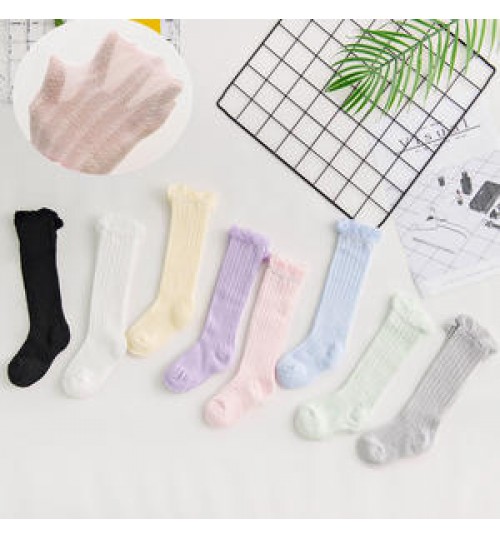 baby long Newborn Socks lovely cotton Ruffle Baby Socks Lovely Kids Toddlers Girls Candy Color spanish baby socks