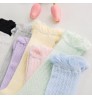 baby long Newborn Socks lovely cotton Ruffle Baby Socks Lovely Kids Toddlers Girls Candy Color spanish baby socks