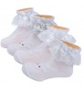 High quality toddler lace socks/white little girl lace socks/cartoon toddler socks