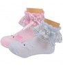 High quality toddler lace socks/white little girl lace socks/cartoon toddler socks