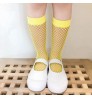 2022 Summer Toddler Children Girl Solid Fishnet Socks Stylish Big Hole Dress Socks Mixed Color 2-8 Years Free size