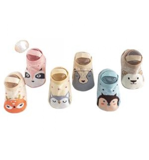 Toddler Cotton Breathable Absorb-Sweat Anti-Slip Floor Glue-Dispensing Baby No Show Socks Shoe