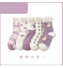 wholesale girls flower pattern warm socks toddler baby lovely cotton socks