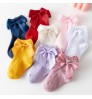 Breathable children Toddlers Bowknot Dress Socks Baby Girls Lace Ruffle Cute Socks