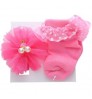 Newborn Baby Socks Lovely Lace Hair Bows Hairband Headband Stylish Cute Girl Toddler Socks and Hairband