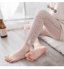 Spring Autumn Double Needles Lace Both Sides Baby Toddler Bottomed Pantyhose Vertical Bar Ear Edge Nine Point Trousers Zhuji W