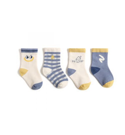 Comfort Cotton Unisex Hot Sale Toddler Kid Children Cotton Unisex Sweat-absorbing Combed Cotton Newborn Crew Cute Baby Socks