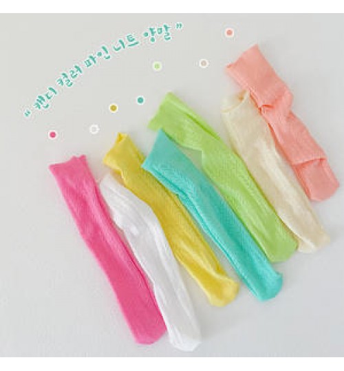2022 Summer Toddler Children Girl Solid Candy Color Fishnet Socks Kid Girl Dress Socks 1-3 Years free size
