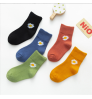 Wholesale autumn and winter kids cotton socks five pairs per pack 1-9 years