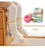 2022 Winter Super Thick Baby Socks Children Cute Cartoon 3 Pairs Cotton Socks