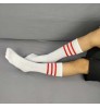 Wholesale factory direct kids 3-striped soccer socks school boy girls cheer leading performance long tube socks