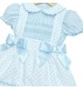 Baby Girl Blue Smocked Frilly Skirt Infant Baby Dress Kids One Piece Boutique dress