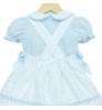 Baby Girl Blue Smocked Frilly Skirt Infant Baby Dress Kids One Piece Boutique dress