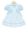 Baby Girl Blue Smocked Frilly Skirt Infant Baby Dress Kids One Piece Boutique dress